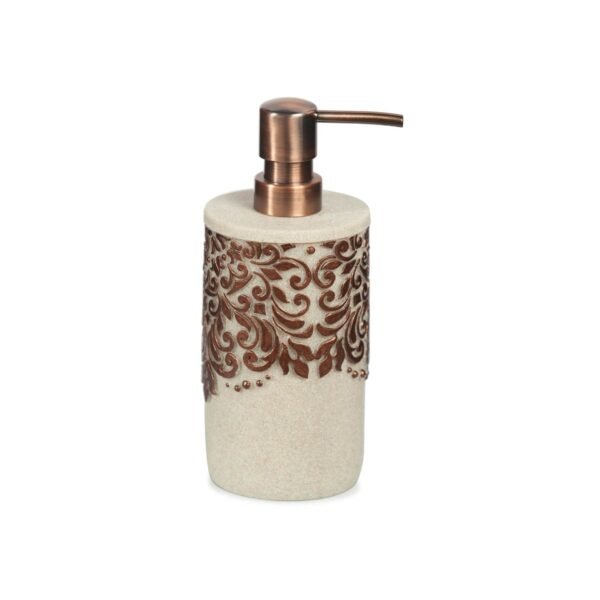 OBSESSIONS Polyresin Soap & Lotion Dispenser, Brown & Beige